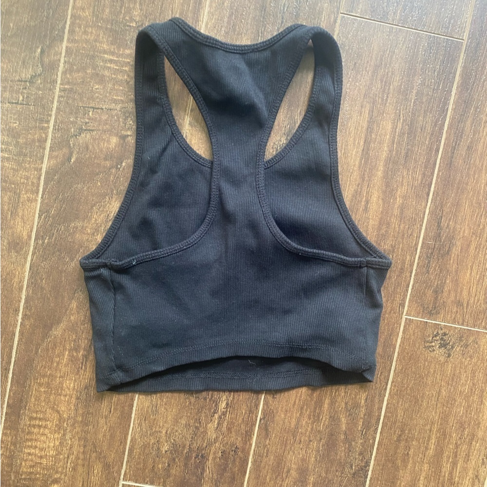 2/$10 Forever 21 Black Cropped Stay Wild Tank Small - Picture 3 of 9